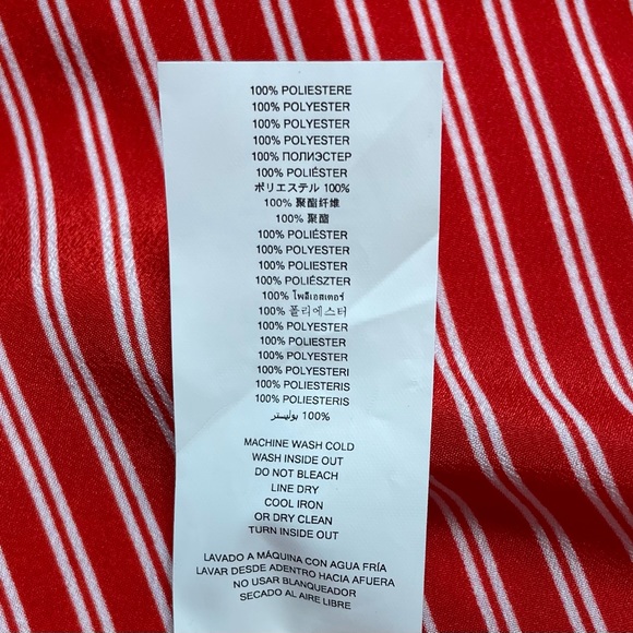 Michael Kors Red and White Stripe Top with gold MK hardware | Large - Picture 8 of 10